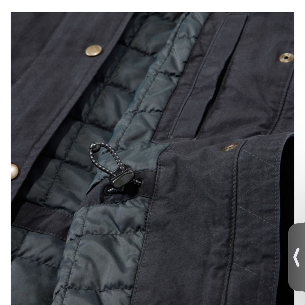 NWT 100% Organic Cotton L.L. Bean Black Coat Parka Removable Faux Fur Trim Hood - Picture 7 of 11